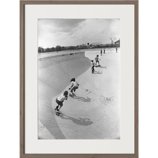 Skateboarding In A Drained Pool II by Four Hands. Made from unique in a unique style.