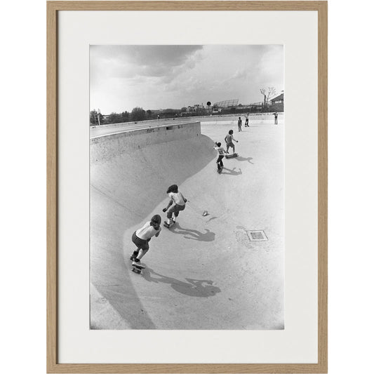 Skateboarding In A Drained Pool II by Four Hands. Made from unique in a unique style.
