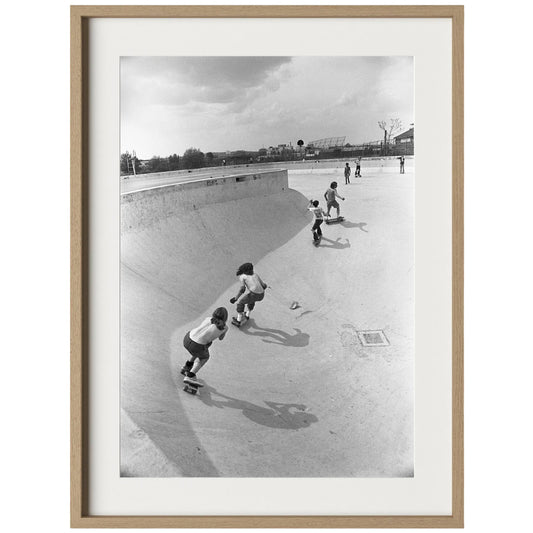 Skateboarding In A Drained Pool II by Four Hands. Made from unique in a unique style.