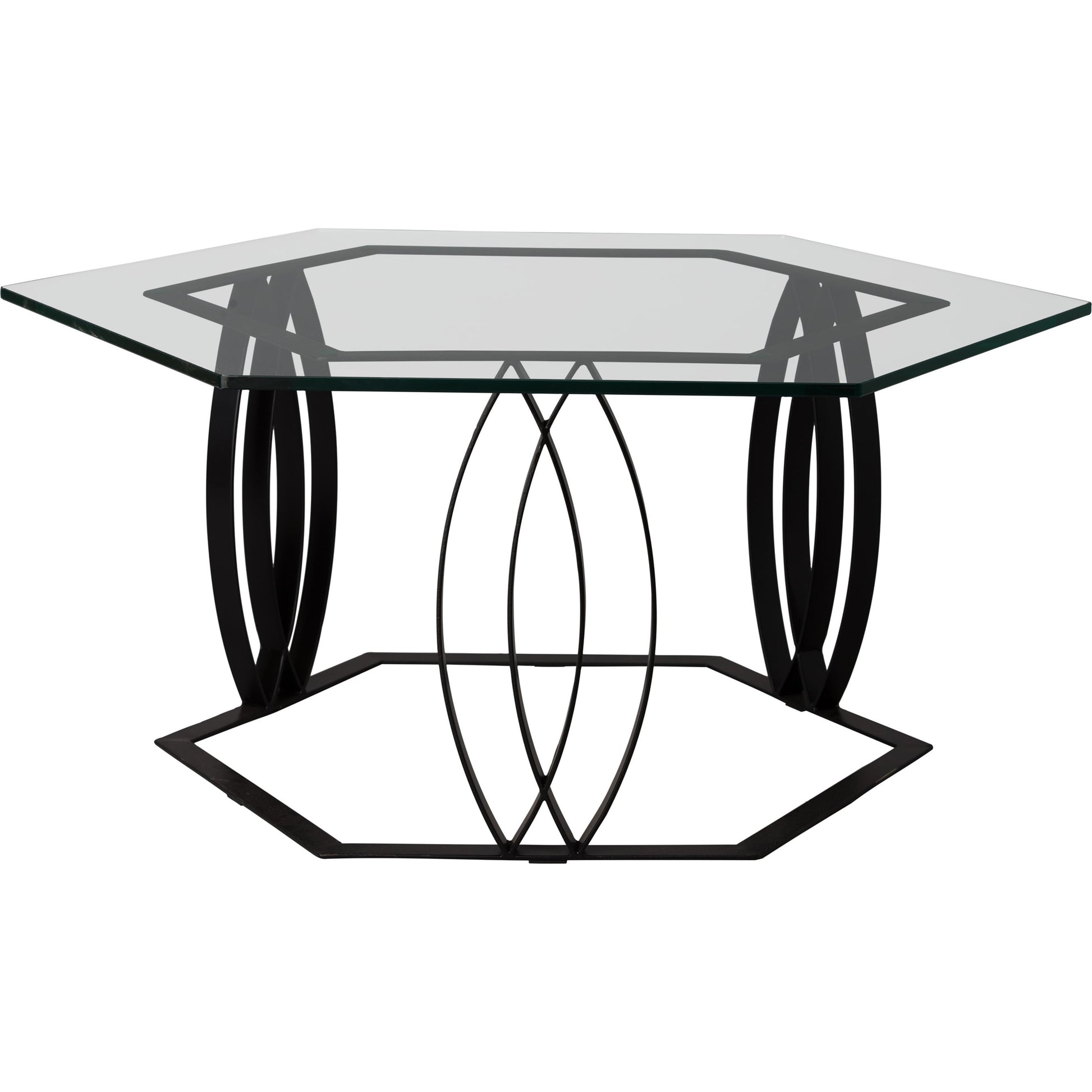 Hex Ellipse Coffee Table by Emissary USA in black. Made from unique in a modern style.