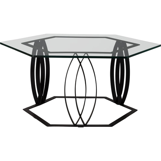 Hex Ellipse Coffee Table by Emissary USA in black. Made from unique in a modern style.