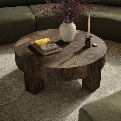 Abaso Round Coffee Table by Four Hands. Made from unique in a unique style.