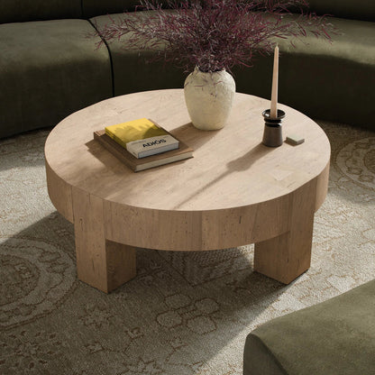 Abaso Round Coffee Table by Four Hands. Made from unique in a unique style.
