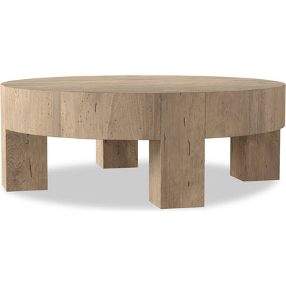 Abaso Round Coffee Table by Four Hands. Made from unique in a unique style.