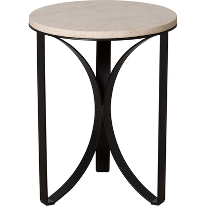 Archer Metal Side Table by Emissary USA in cream. Made from unique in a modern style.