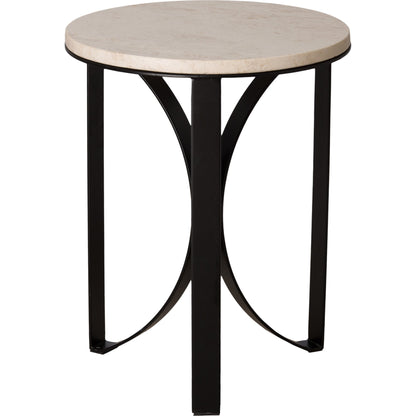 Archer Metal Side Table by Emissary USA in cream. Made from unique in a modern style.