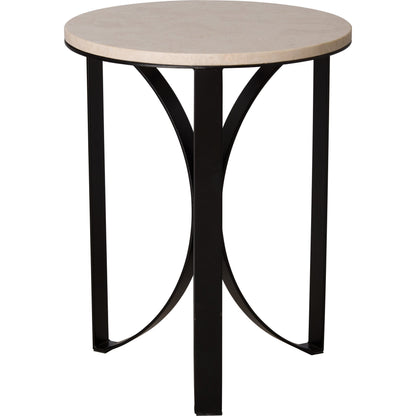 Archer Metal Side Table by Emissary USA in cream. Made from unique in a modern style.