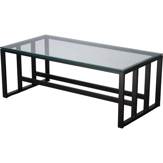 Grill Metal Coffee Table by Emissary in black and powder coated. Made from wrought iron in a modern style.