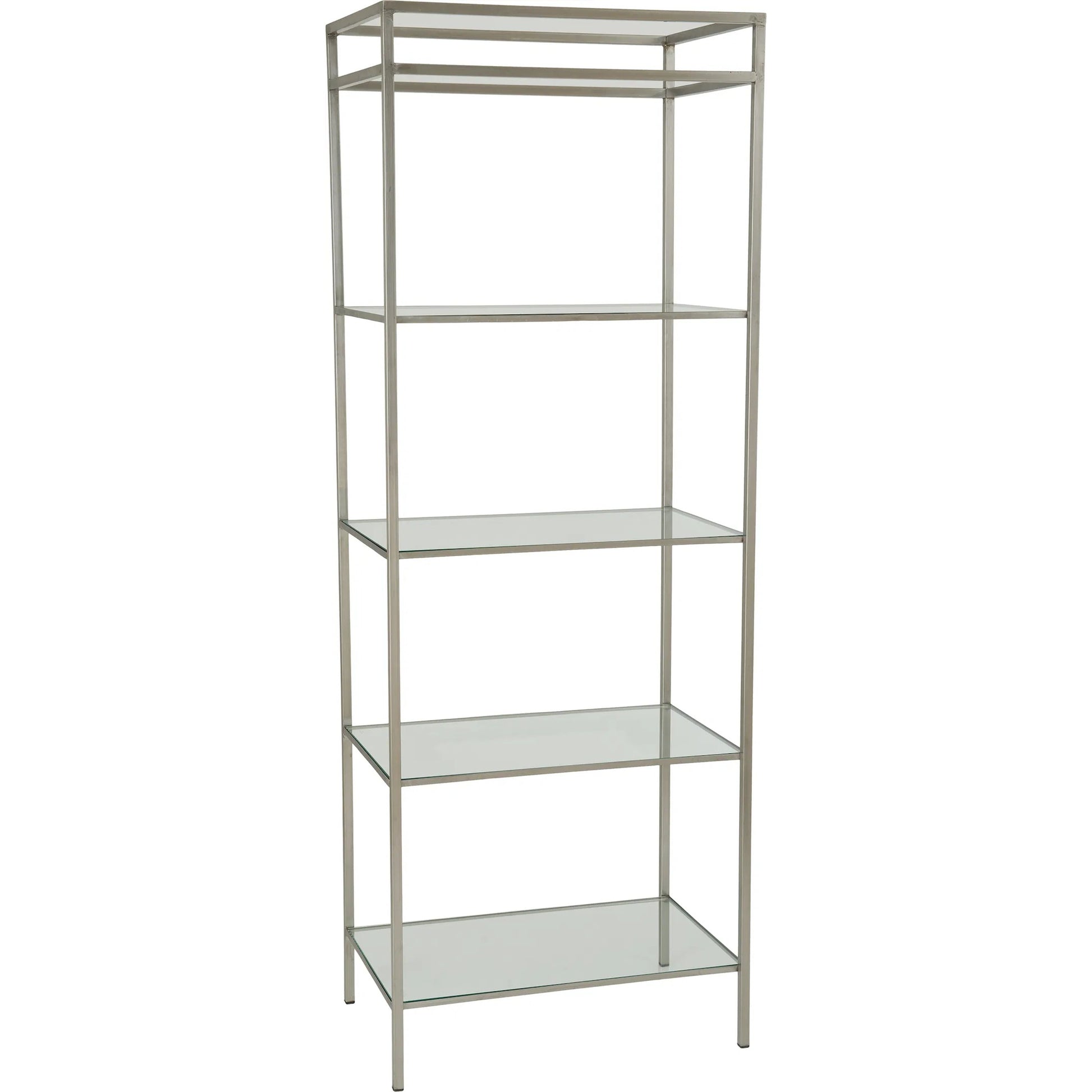 Fourbar Etagere by Emissary in polished. Made from stainless steel in a unique style.