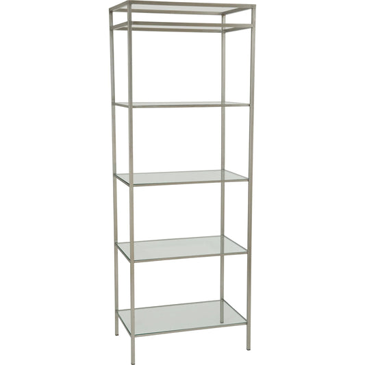 Fourbar Etagere by Emissary in polished. Made from stainless steel in a unique style.