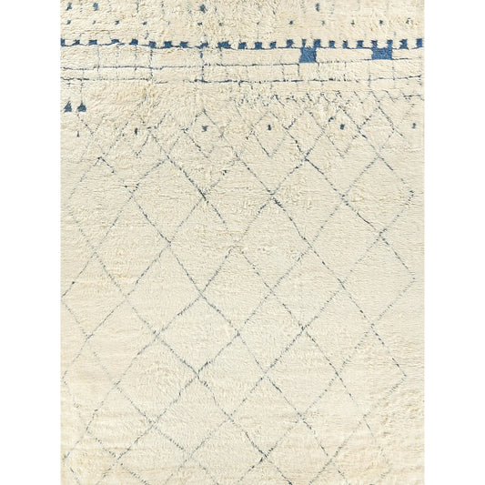 Moroccan 2563 Rug by Exquisite Rugs in ivory, blue. Made from new zealand wool in a unique style.
