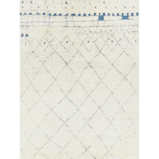 Moroccan 2563 Rug by Exquisite Rugs in ivory, blue. Made from new zealand wool in a unique style.