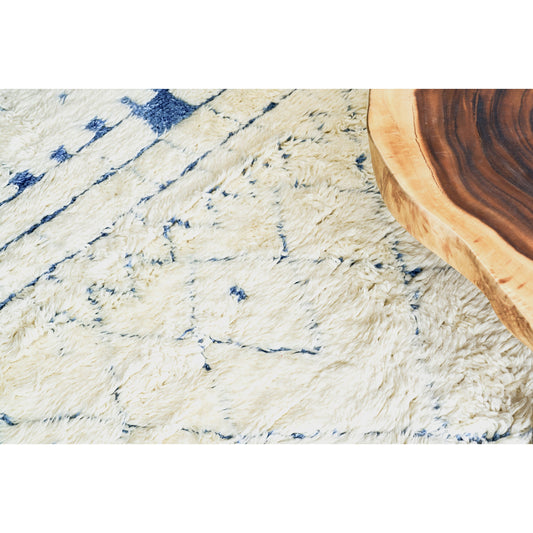 Moroccan 2563 Rug by Exquisite Rugs in ivory/blue. Made from ivory in a unique style.