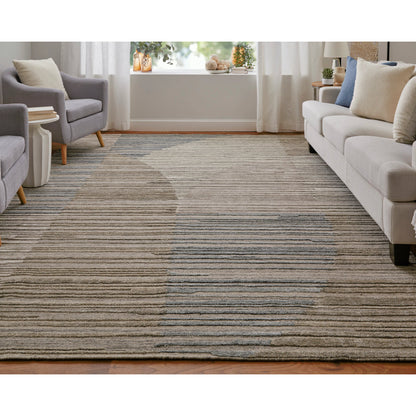 Elias Rug - ELS69FXF by Feizy in brown, blue, tan. Made from viscose, wool in a unique style.