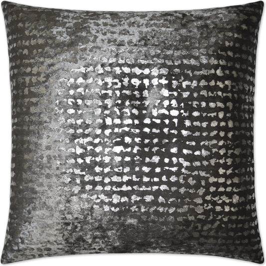 Stealth Pillow by DV Kap Home in pewter. Made from 54% rayon, 46% cotton in a unique style.