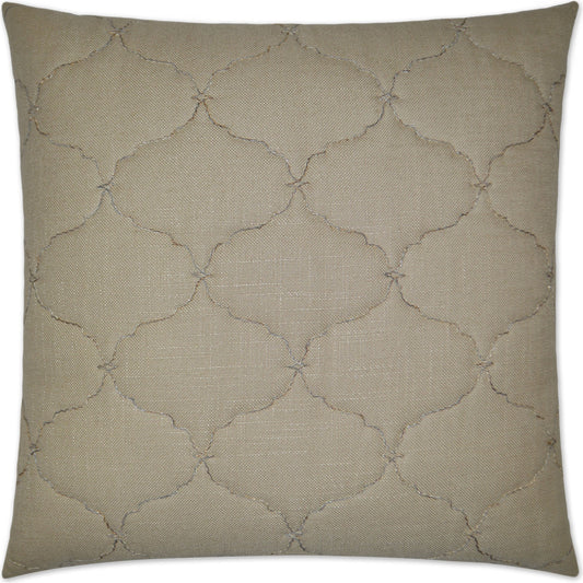 Muffett by DV Kap Home in tan, taupe, sand. Made from 41.23% polyester, 35.85% rayon, 14.54% linen, 8.30% cotton, 0.05% metallic, 0.03% nylon in a transitional style.