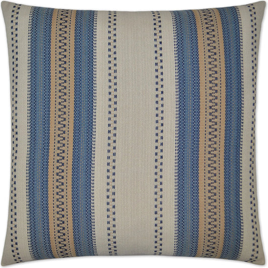 Rigadoon Pillow by DV Kap Home in blue. Made from 55.69% polyester, 44.31% cotton in a unique style.