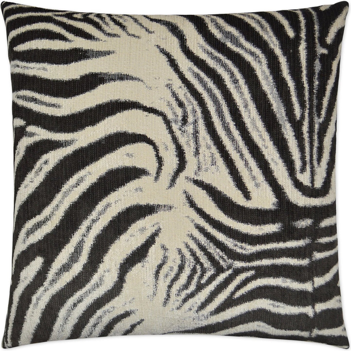 001 SI-2382652 | Primary Silo | Zebrana Pillow by DV Kap Home in charcoal. Made from 53.97% rayon, 22.49% cotton, 15.30% pir poly, 8.24% pcr poly in a eclectic & global style.