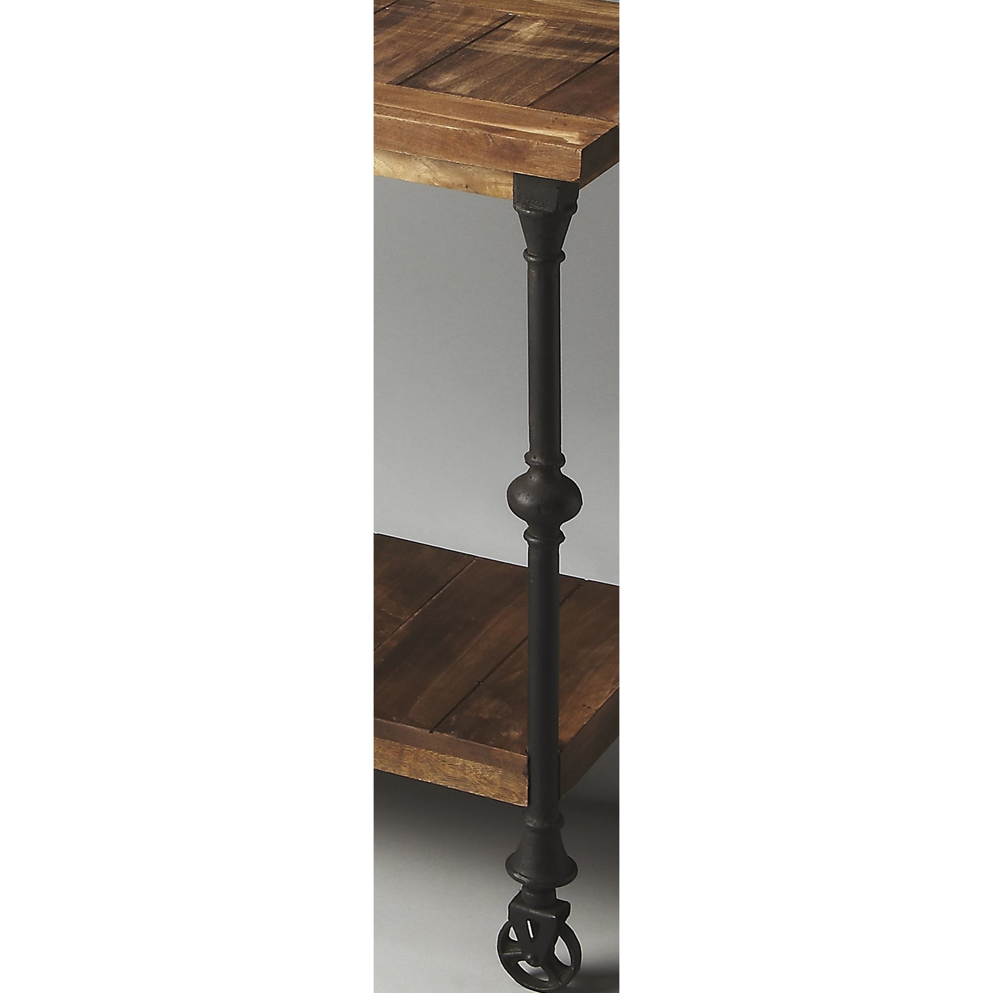 Fontainebleau Industrial Chic Console Table by Butler Specialty Company in multi-color and butler loft. Made from iron, recycled wood in a traditional style.