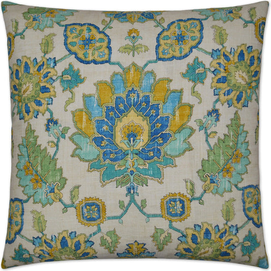 Andromeda Pillow by DV Kap Home in caribe. Made from 55% linen, 45% rayon in a unique style.