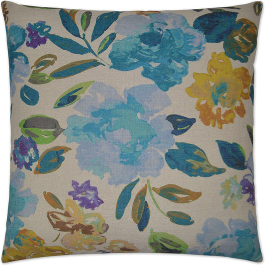 Impression by DV Kap Home in blue, turquoise, teal. Made from 92% polyester, 8% linen in a cottage & farmhouse style.