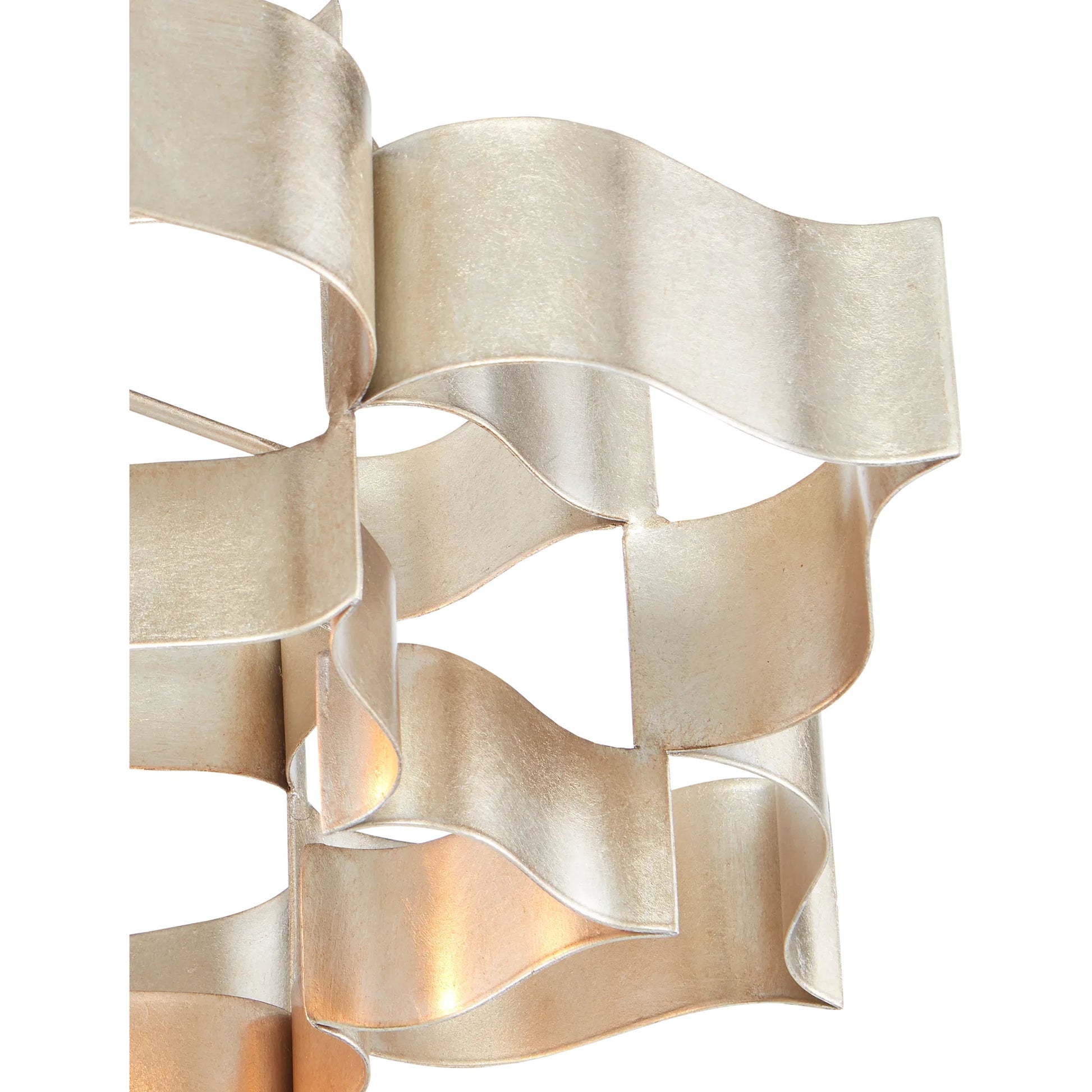 Grand Lotus Pendant/Semi-Flush Mount by Currey and Company. Made from wrought iron in a modern style.