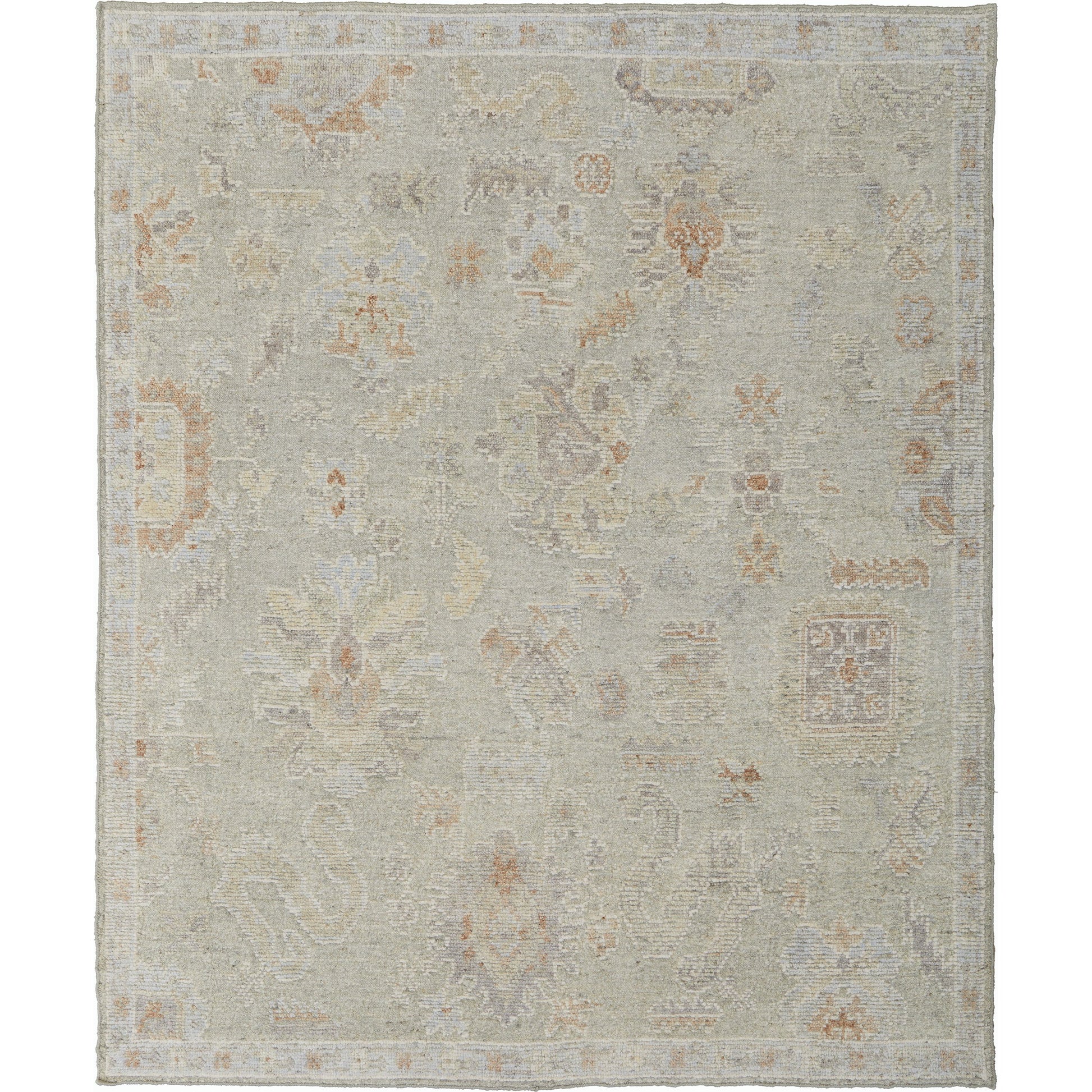 Grafton Traditional Ikat Rug - 69FNF by Feizy in gray, green, blue. Made from wool in a unique style.