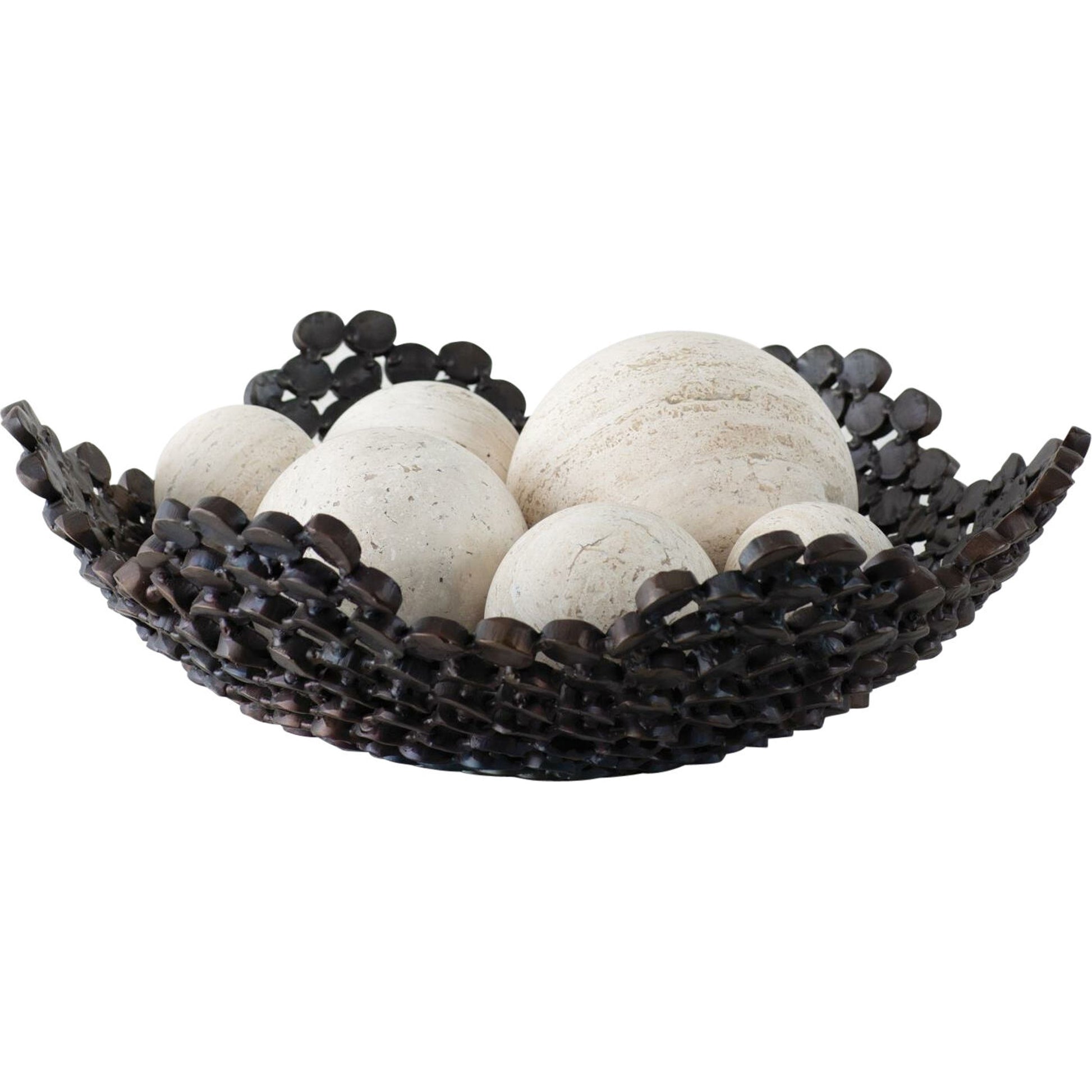 Nugget Bowl by Global Views in torched. Made from iron in a eclectic & global style.