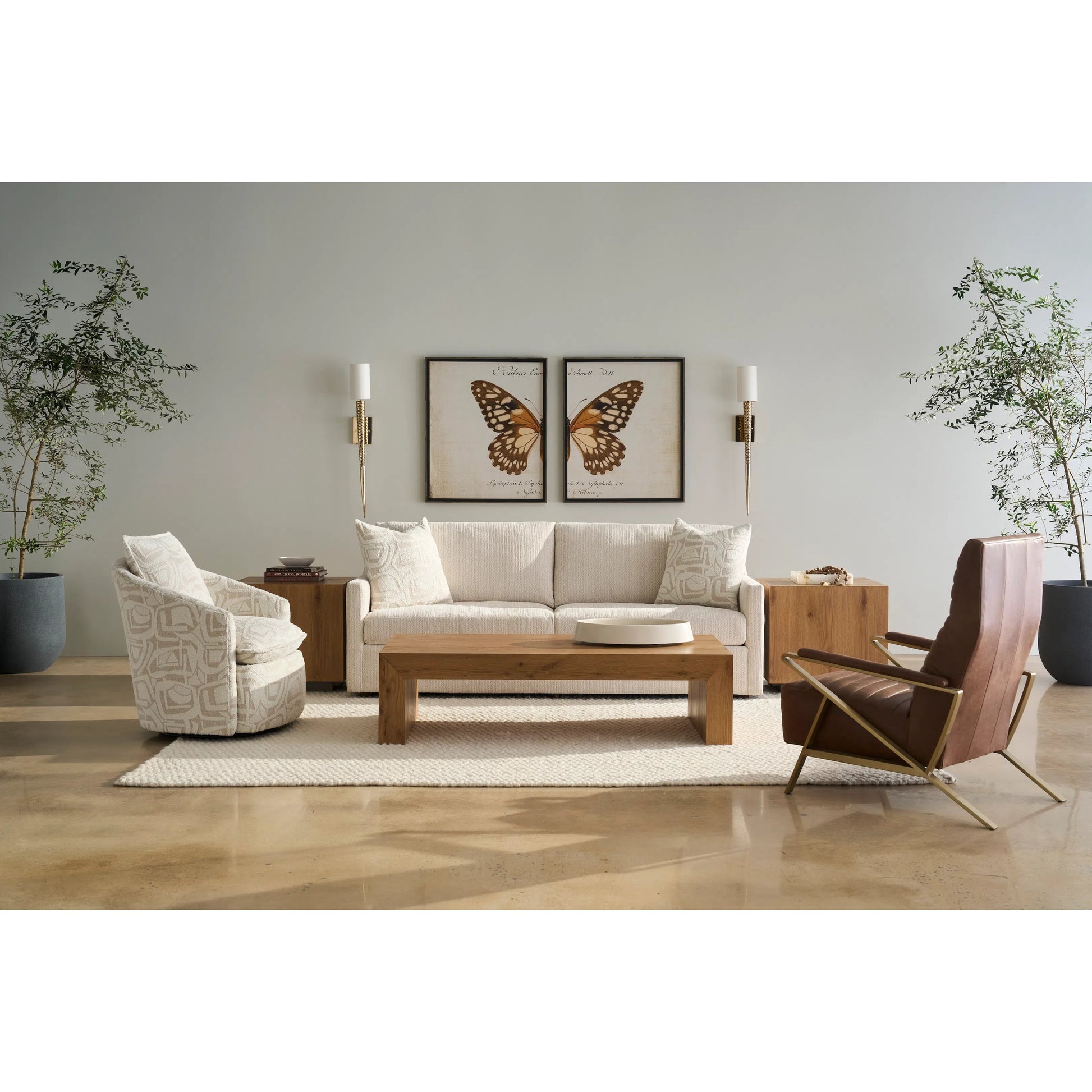 Beckett Grande Sofa by Fairfield Chair in cream and bisque. Made from unique in a unique style.