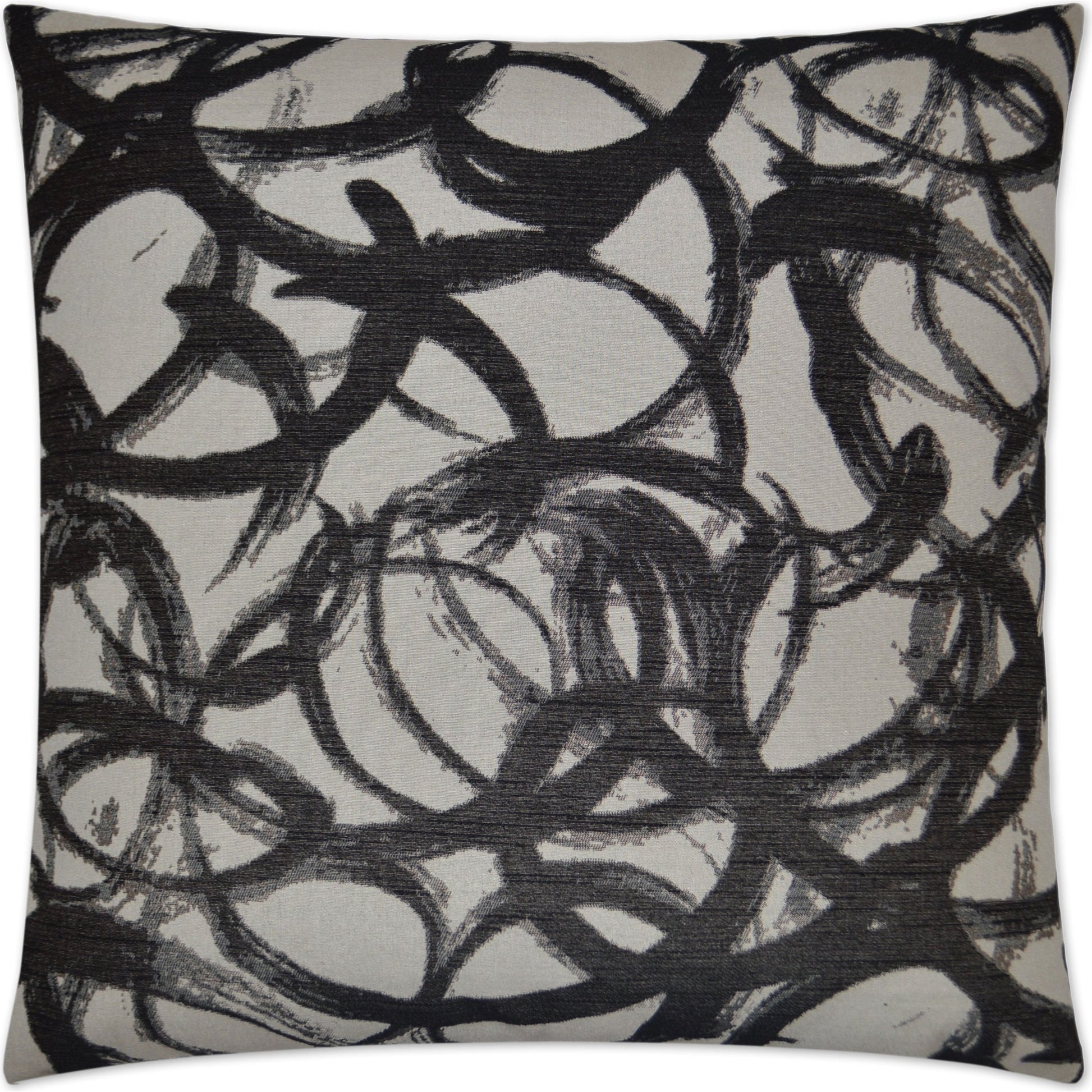 Swoosh by DV Kap Home in black. Made from 45% polyester, 55% rayon in a modern style.