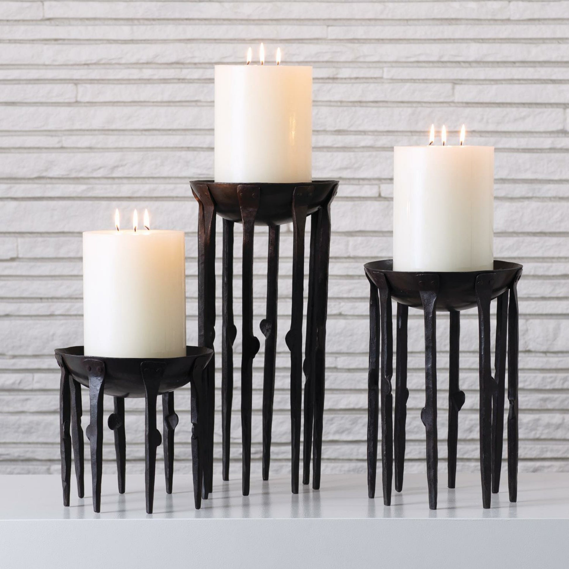 Bothwell Candlestand by Global Views. Made from iron in a modern style.