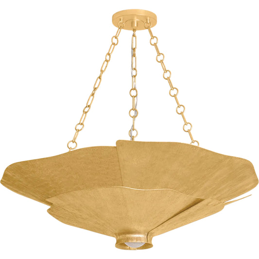 Spring Valley Chandelier by Hudson Valley in vintage gold leaf. Made from unique in a unique style.