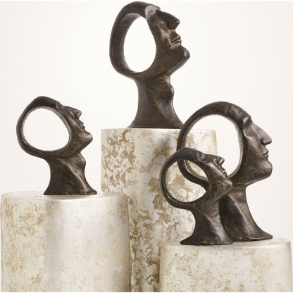 Hollow Head Man by Global Views in bronze. Made from iron in a eclectic & global style.