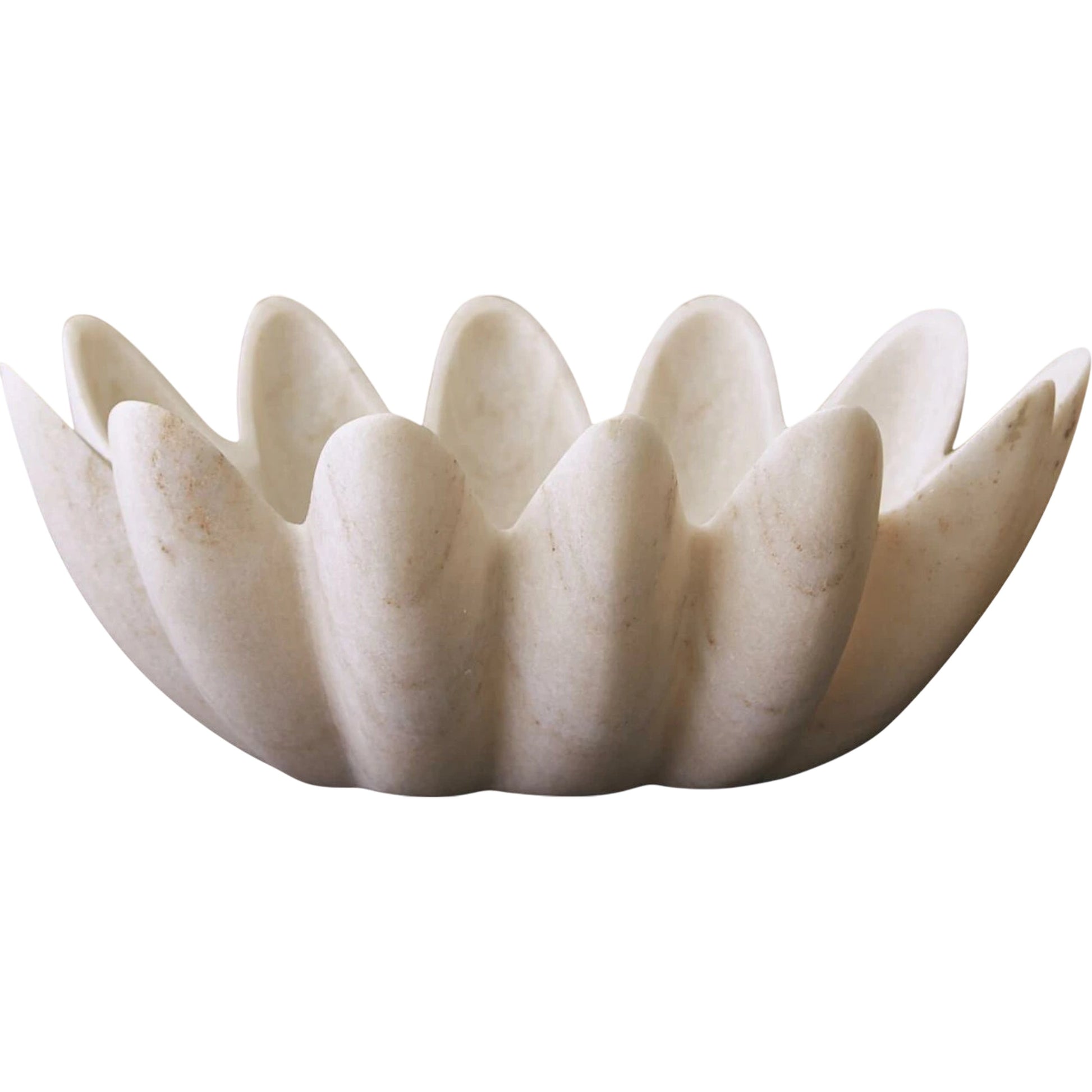 Gingerleaf Bowl by Global Views. Made from marble in a coastal style.