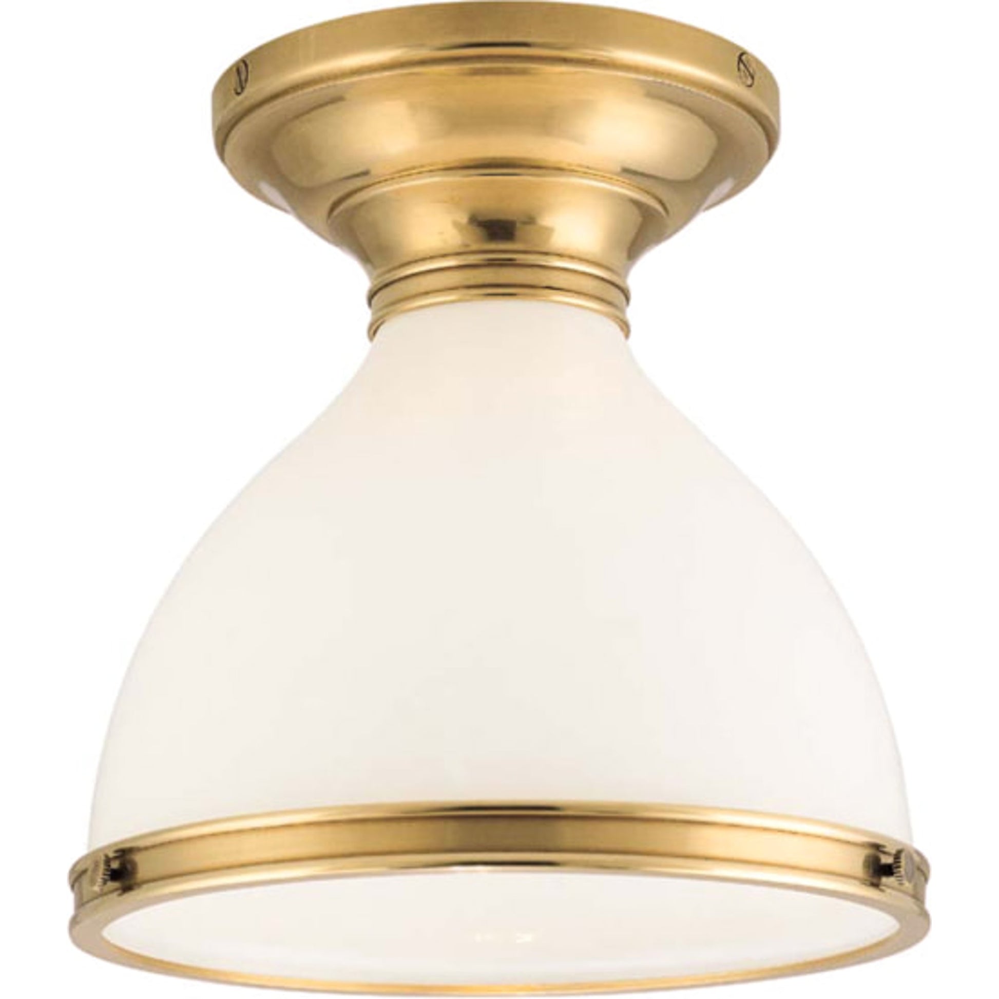 Randolph Semi Flush by Hudson Valley. Made from brass in a transitional style.