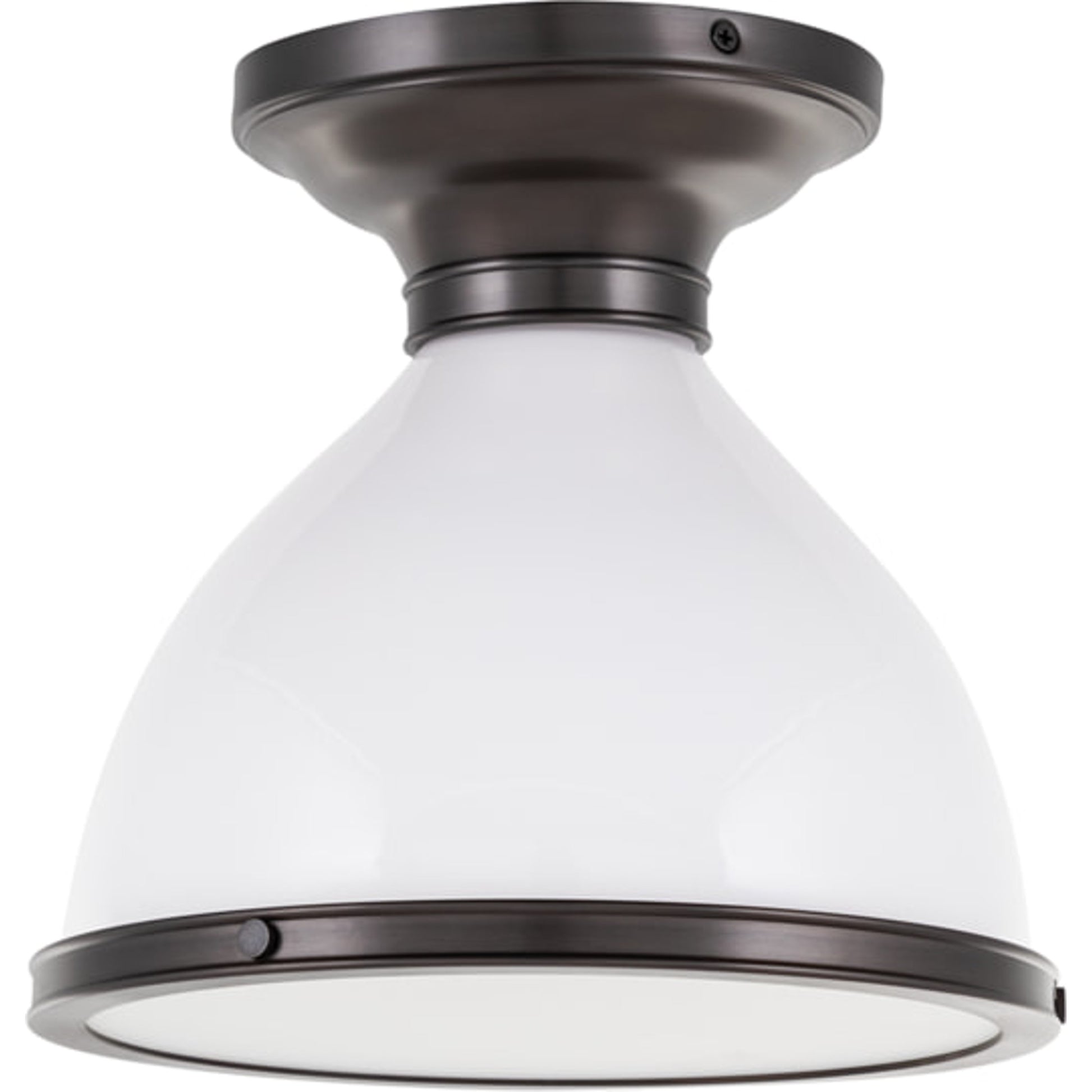 Randolph Semi Flush by Hudson Valley. Made from brass in a transitional style.