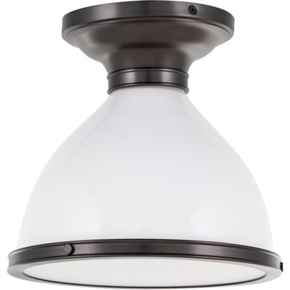 Randolph Semi Flush by Hudson Valley. Made from brass in a transitional style.