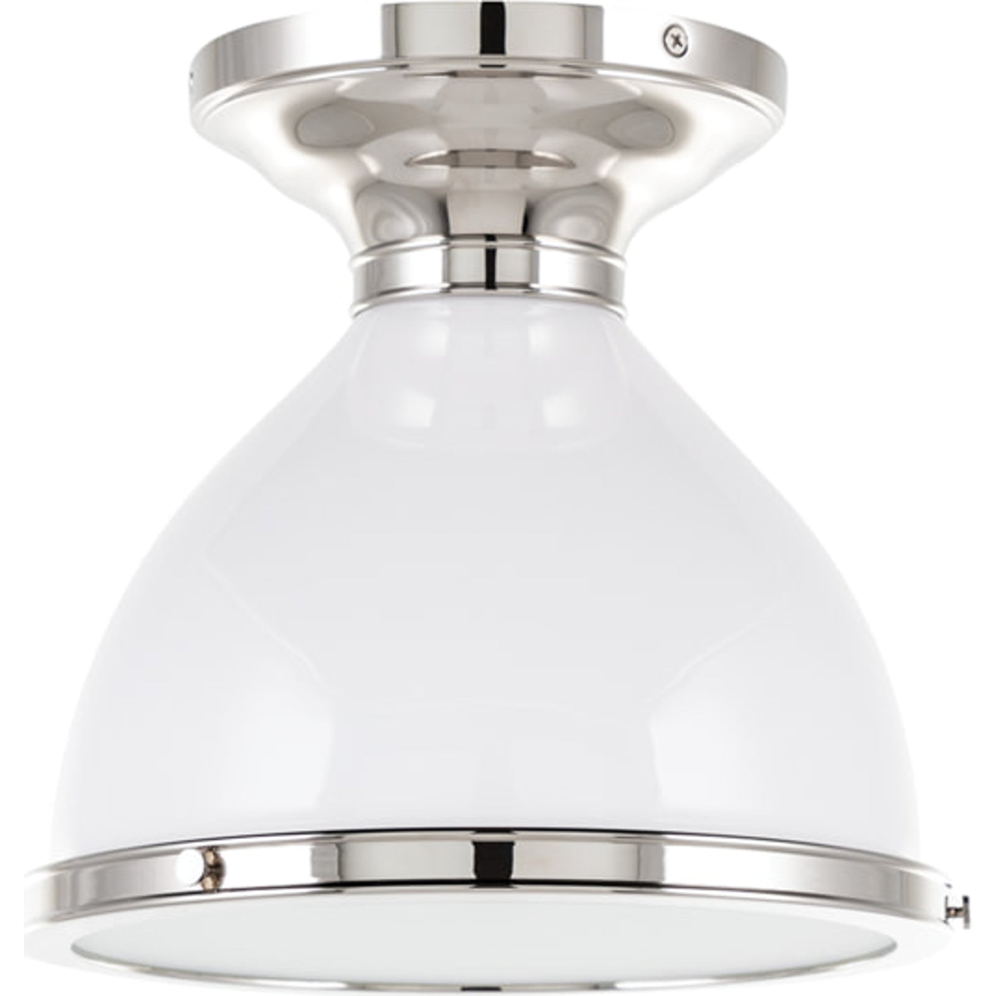Randolph Semi Flush by Hudson Valley. Made from brass in a transitional style.