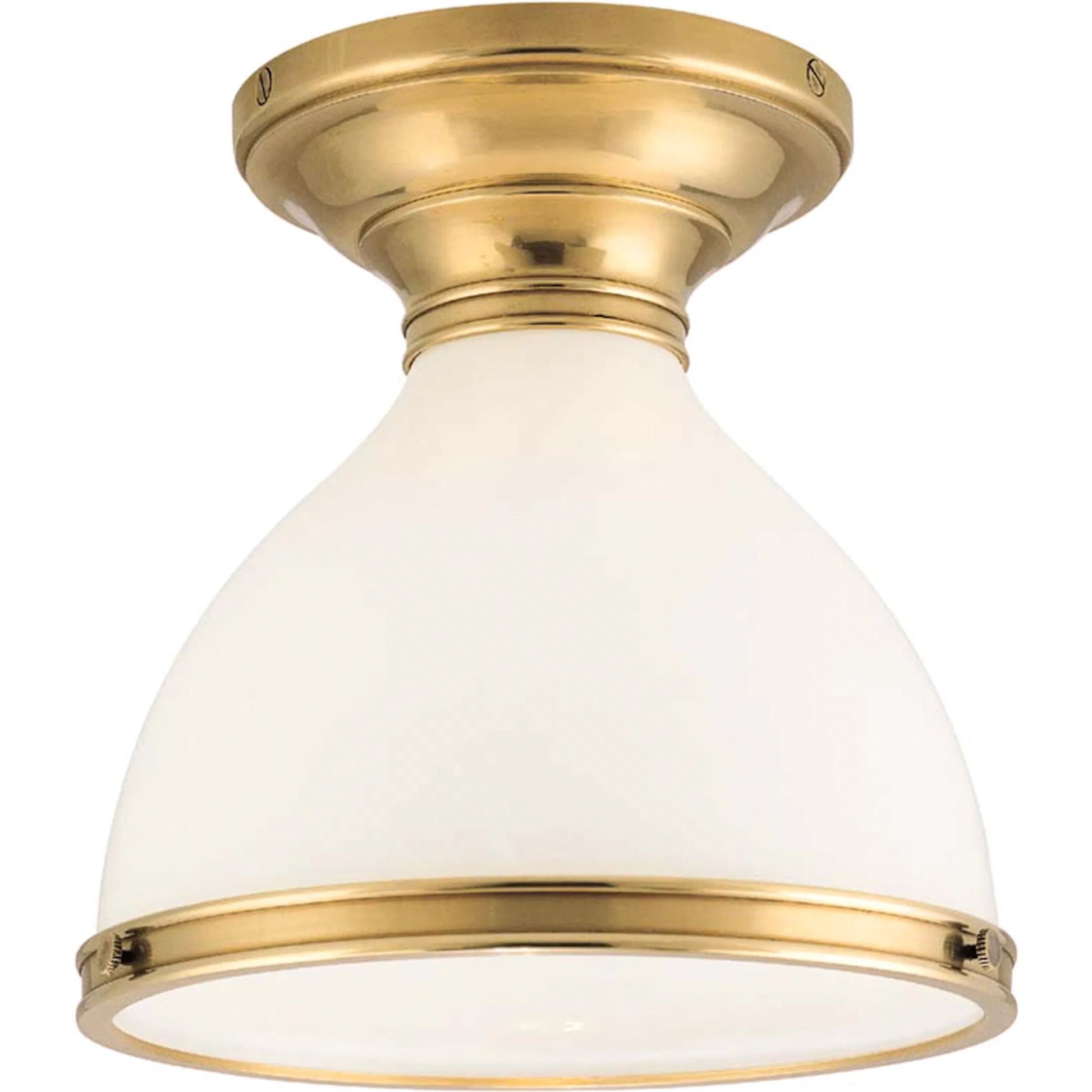 Randolph Semi Flush by Hudson Valley. Made from brass in a transitional style.