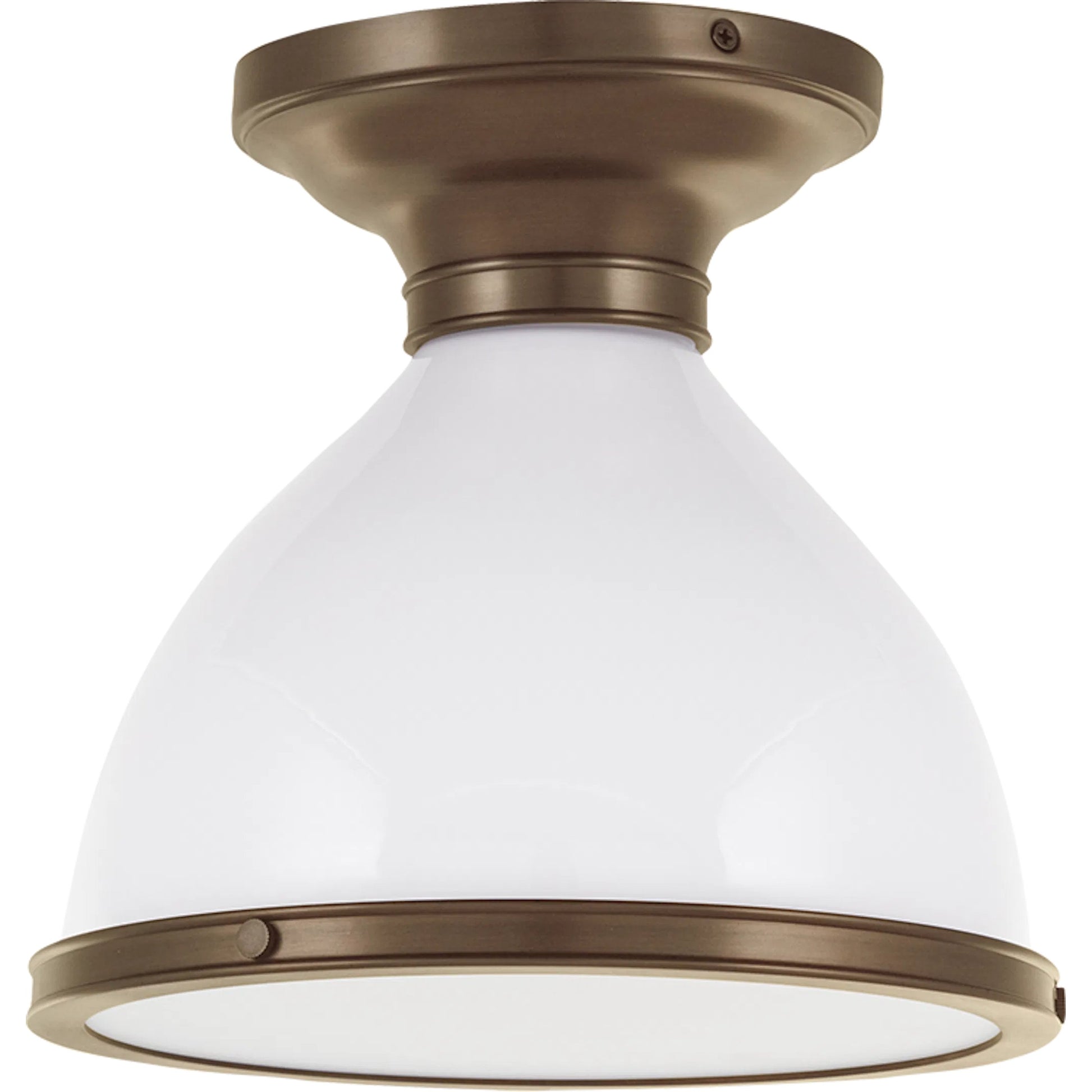Randolph Semi Flush by Hudson Valley. Made from brass in a transitional style.
