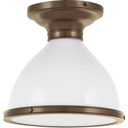 Randolph Semi Flush by Hudson Valley. Made from brass in a transitional style.