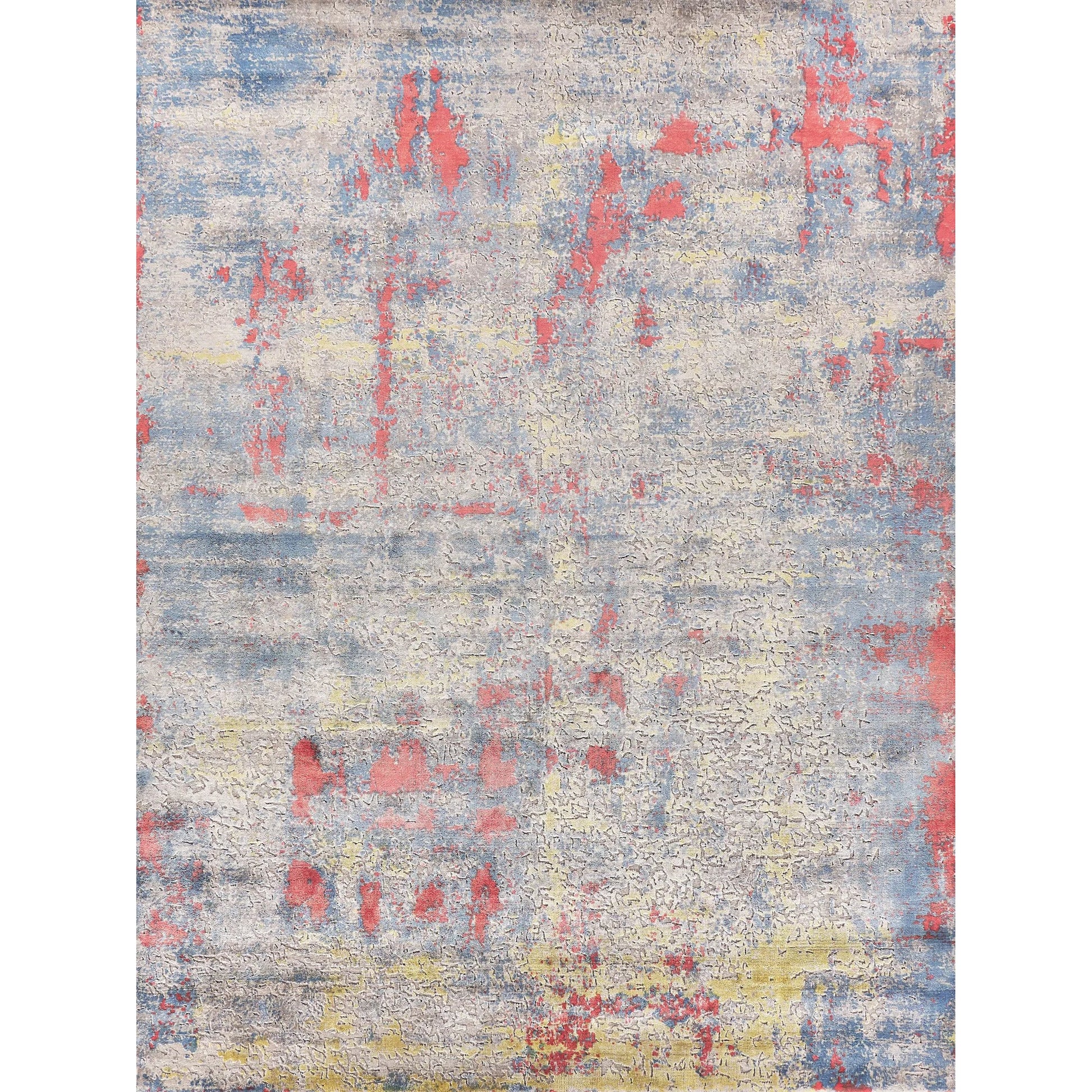 Reflections 2616 Rug by Exquisite Rugs in ivory, blue, red. Made from bamboo silk in a unique style.