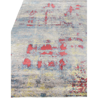 Reflections 2616 Rug by Exquisite Rugs in ivory, blue, red. Made from bamboo silk in a unique style.