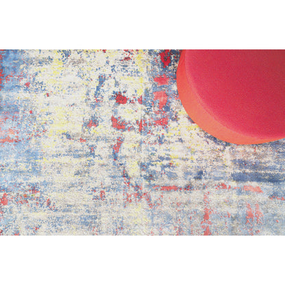 Reflections 2616 Rug by Exquisite Rugs in ivory, blue, red. Made from bamboo silk in a unique style.