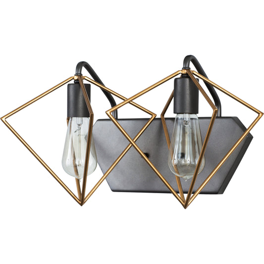 Metropolis Bath by Varaluz in antique gold, rustic bronze. Made from unique in a modern style.