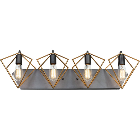 Metropolis Bath by Varaluz in antique gold, rustic bronze. Made from unique in a modern style.