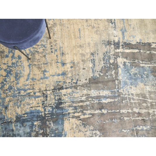 Reflections 2620 Rug by Exquisite Rugs in beige, blue. Made from bamboo silk in a unique style.