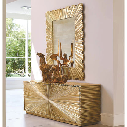Linenfold Cabinet by Global Views. Made from mdf, brass in a modern style.