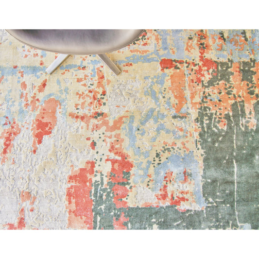 Reflections 2621 Rug by Exquisite Rugs in blue, black. Made from bamboo silk in a unique style.