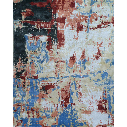 Antolini 2622 Rug by Exquisite Rugs in ivory, blue. Made from bamboo silk in a unique style.